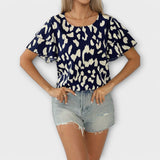 Daniela - Blusa informal con escote redondo
