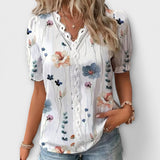 Paula - Elegante blusa con escote en pico
