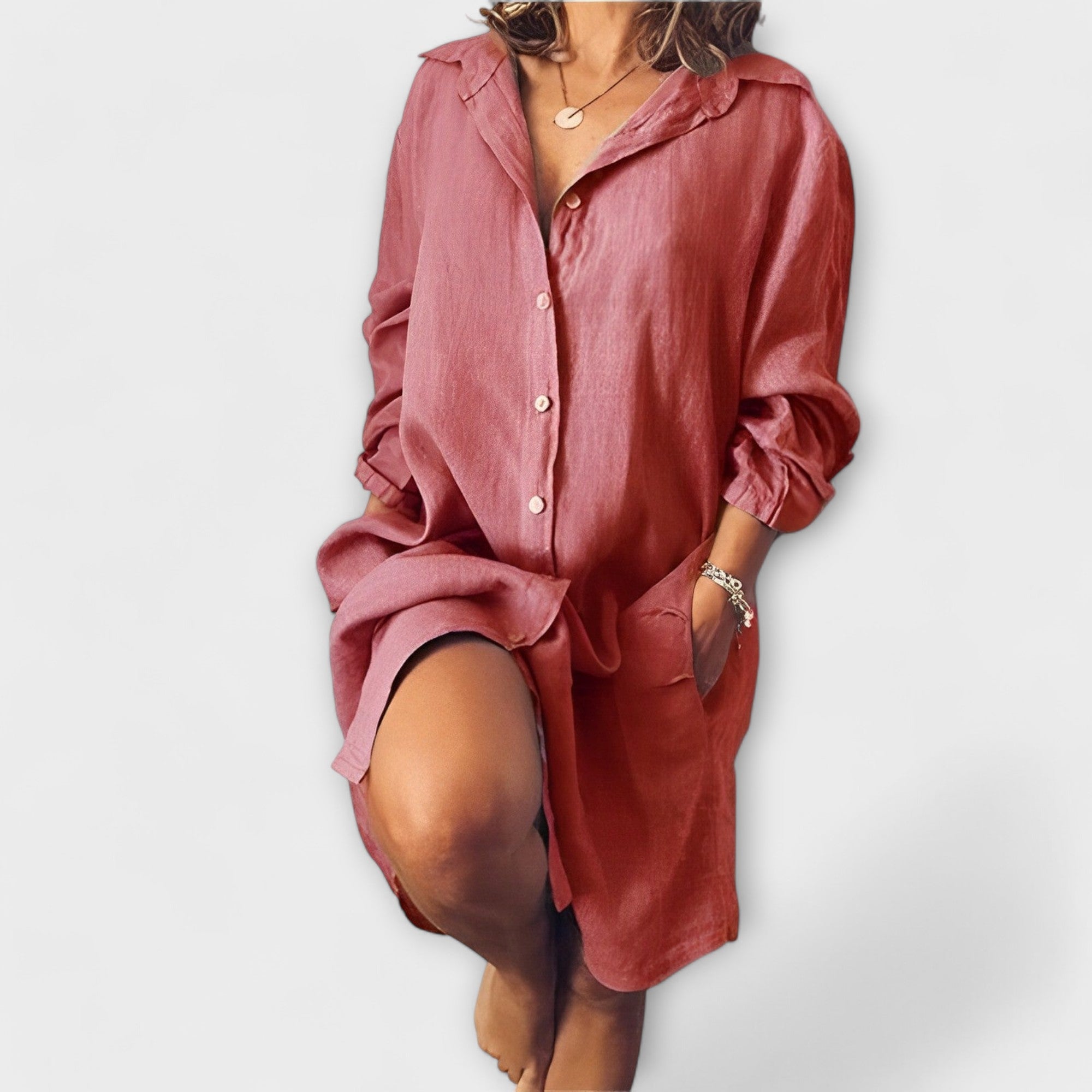 Raquel - Blusa casual de lino
