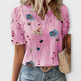 Paula - Elegante blusa con escote en pico
