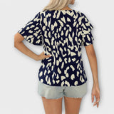 Daniela - Blusa informal con escote redondo
