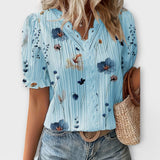 Paula - Elegante blusa con escote en pico