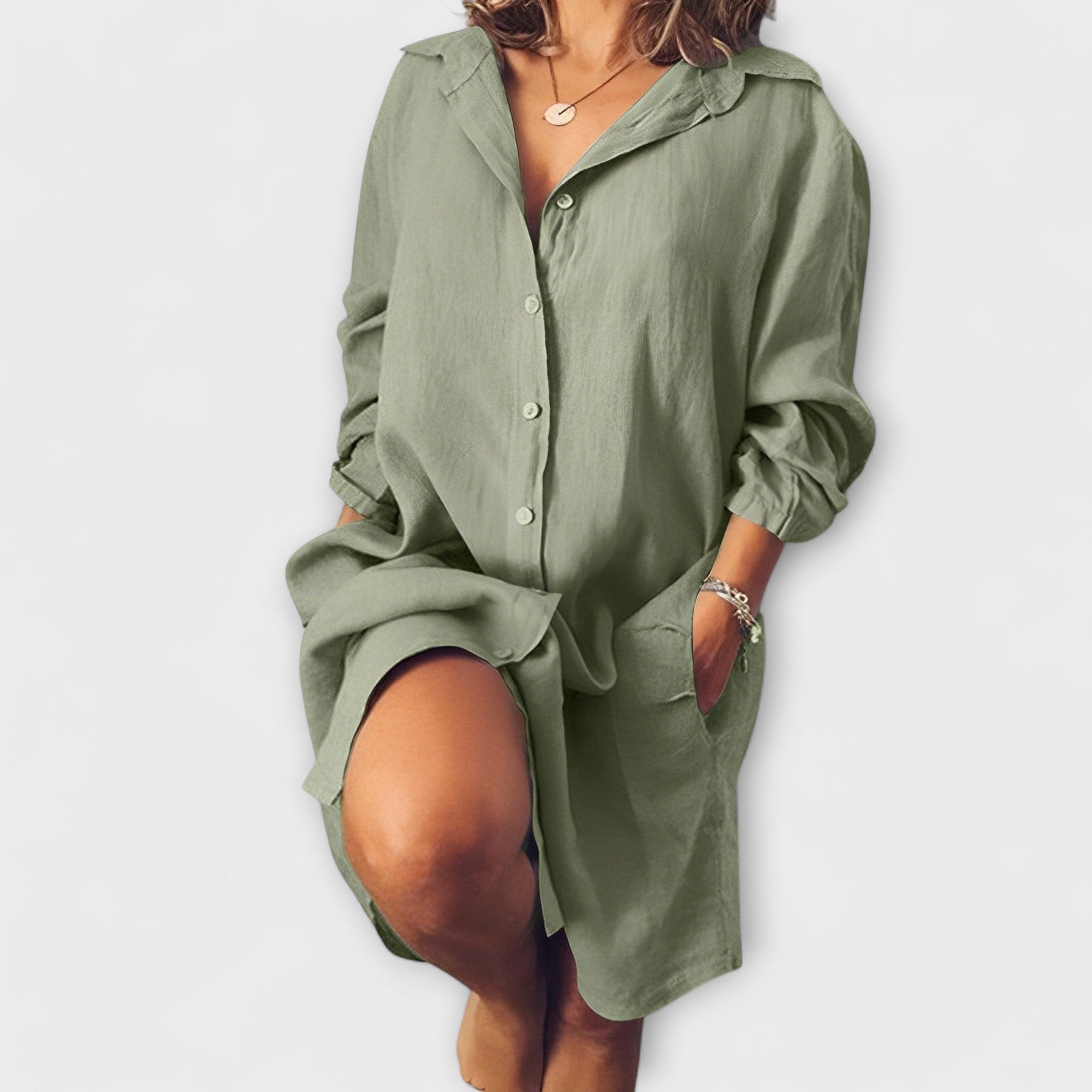 Raquel - Blusa casual de lino