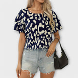 Daniela - Blusa informal con escote redondo