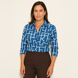 Maria - Blusa de cuello clásico