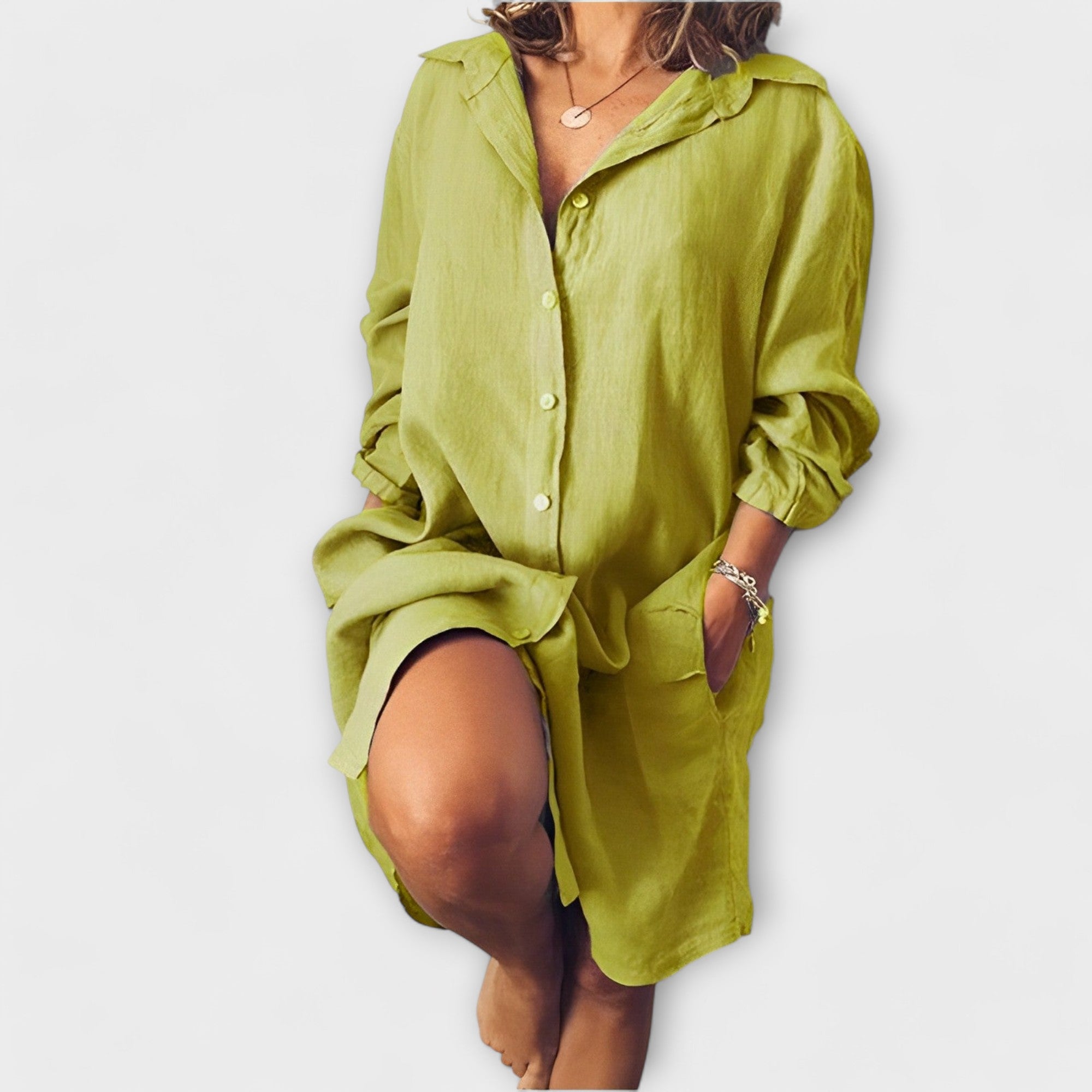 Raquel - Blusa casual de lino